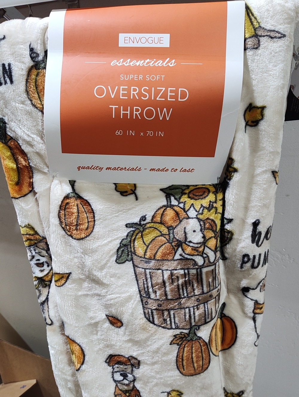 Oversized Throw Hello Pumpkin - New